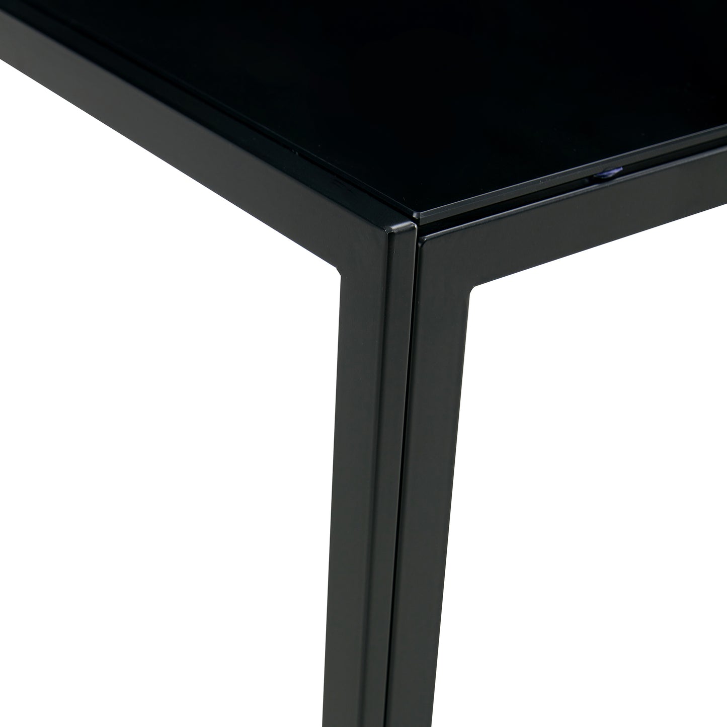 Black Nesting Coffee Table Set with Tempered Glass Finish for Modern Living Rooms