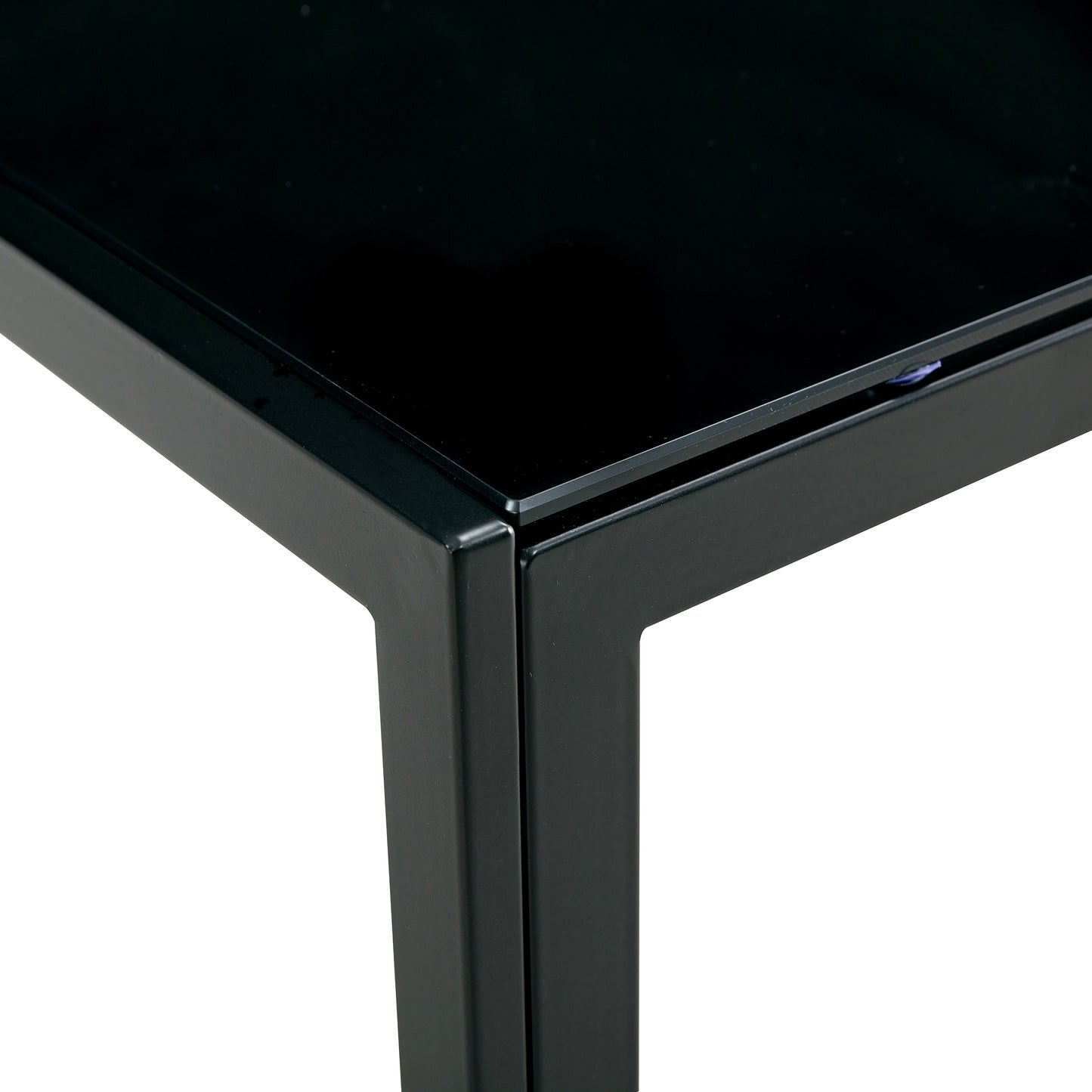 Black Nesting Coffee Table Set with Tempered Glass Finish for Modern Living Rooms