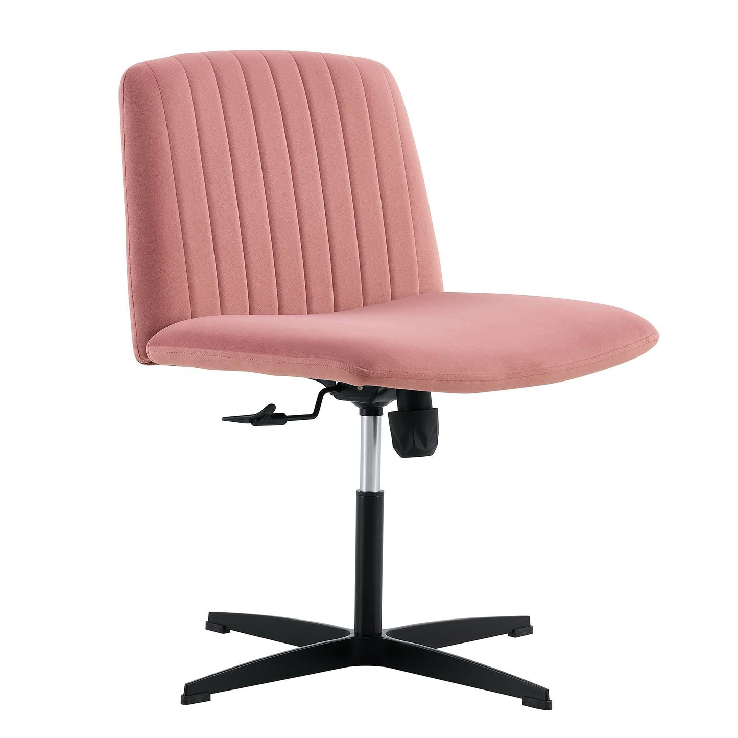 Pink Velvet Material. Home Computer Chair Office Chair Adjustable 360 °Swivel Cushion Chair With Black Foot Swivel Chair Makeup Chair Study Desk Chair. No WheelsW115167384