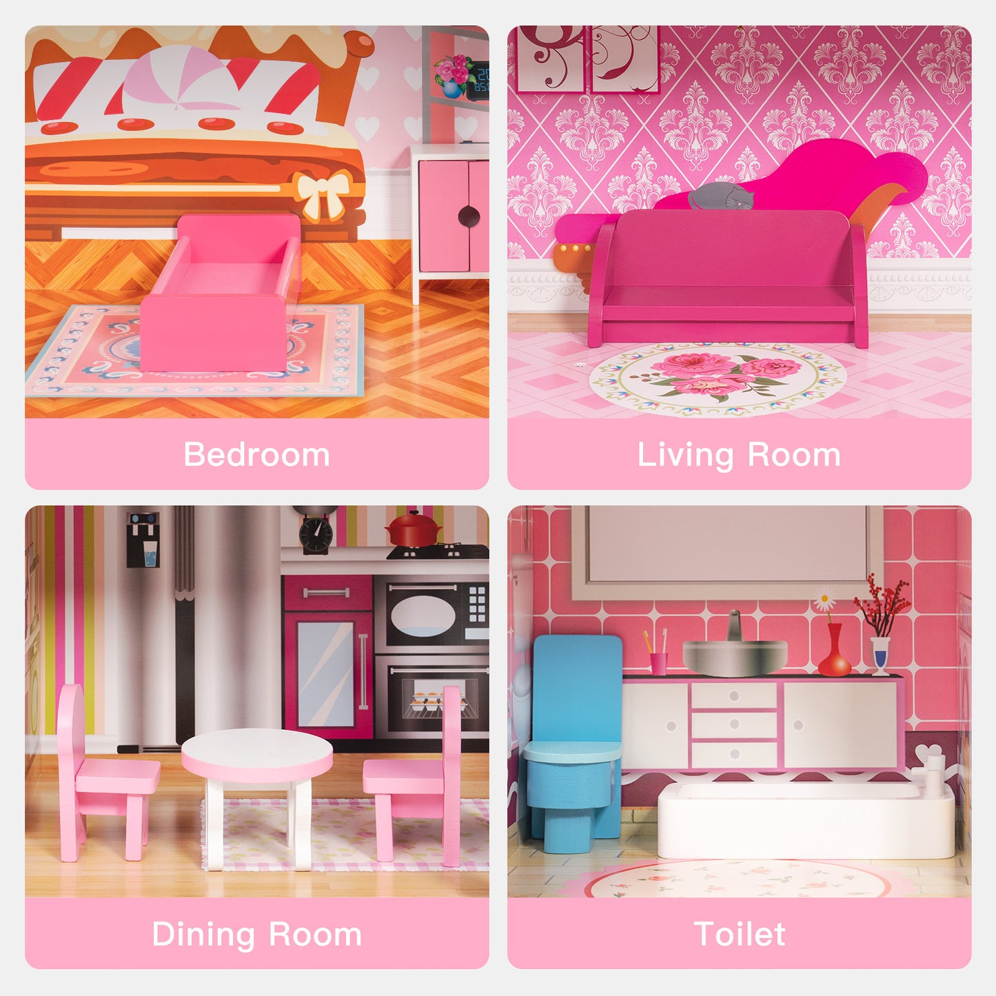 Dreamy Wooden Dollhouse: Spark Imaginative Play