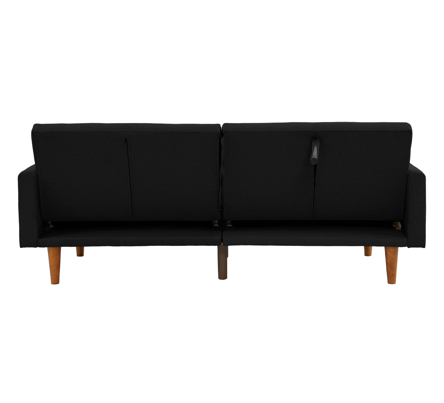 ADJUSTABLE SOFA in Black Faux Leather