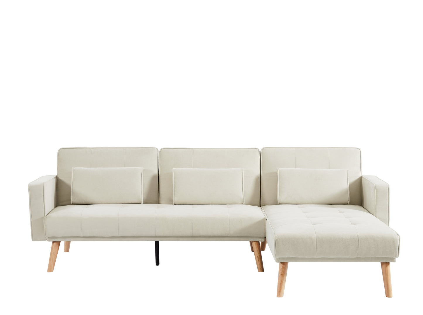 Convertible Sectional Sofa sleeper, Right Facing L-shaped Sofa Counch For Living Room- Chaise