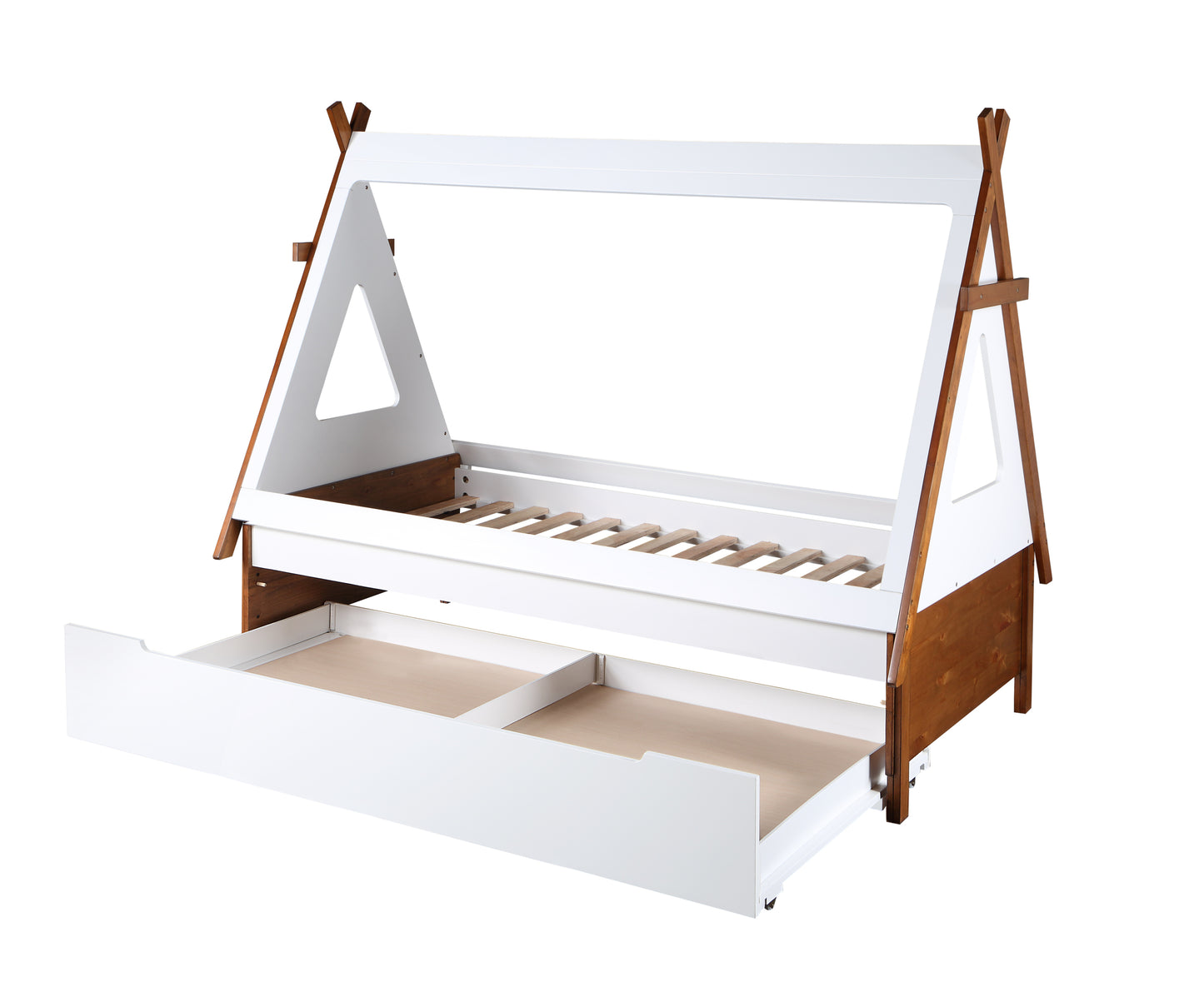 Loreen Twin Bed, Oak & White Finish BD01287T