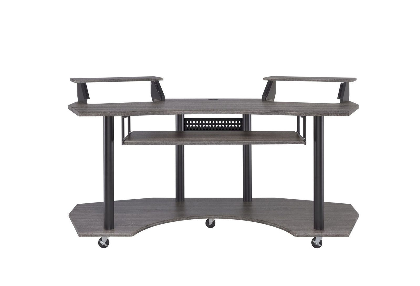 Modern Black Oak Eleazar PC Desk with Ample Workspace