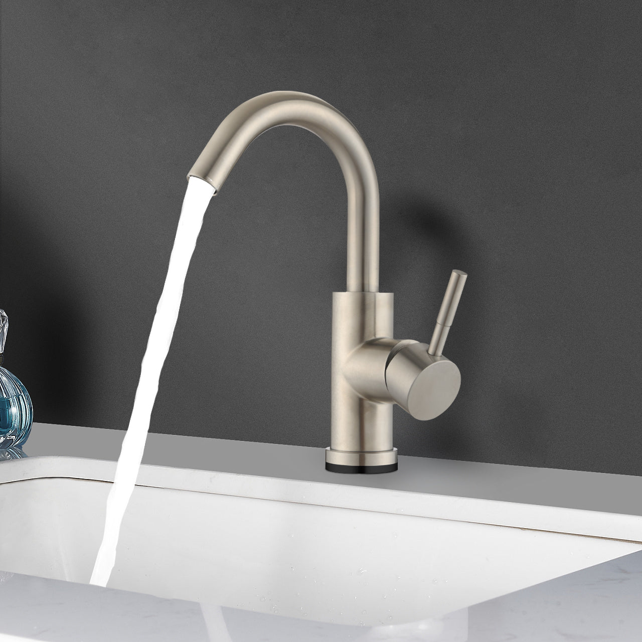 Touch-Controlled Stainless Steel Bathroom Faucet