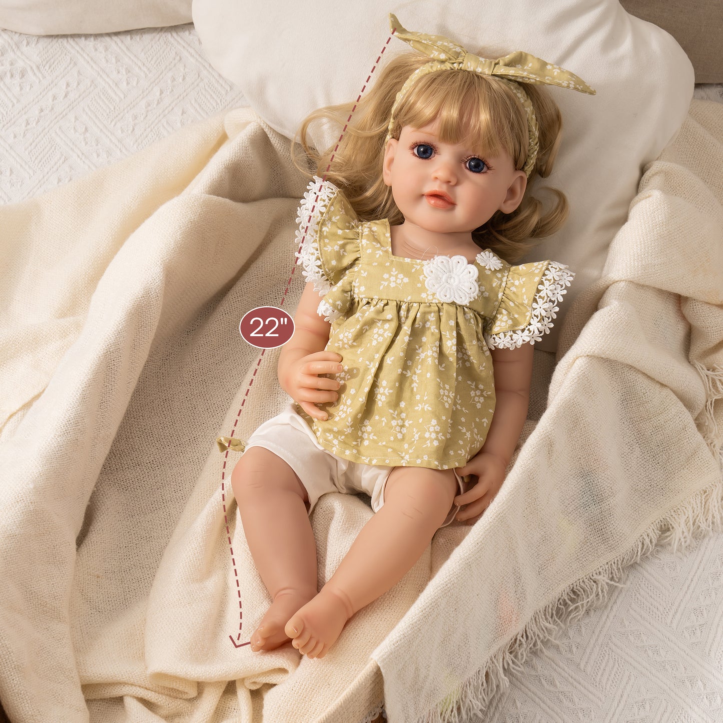 Lifelike Realistic Reborn Toddler Doll with Complete Ensemble