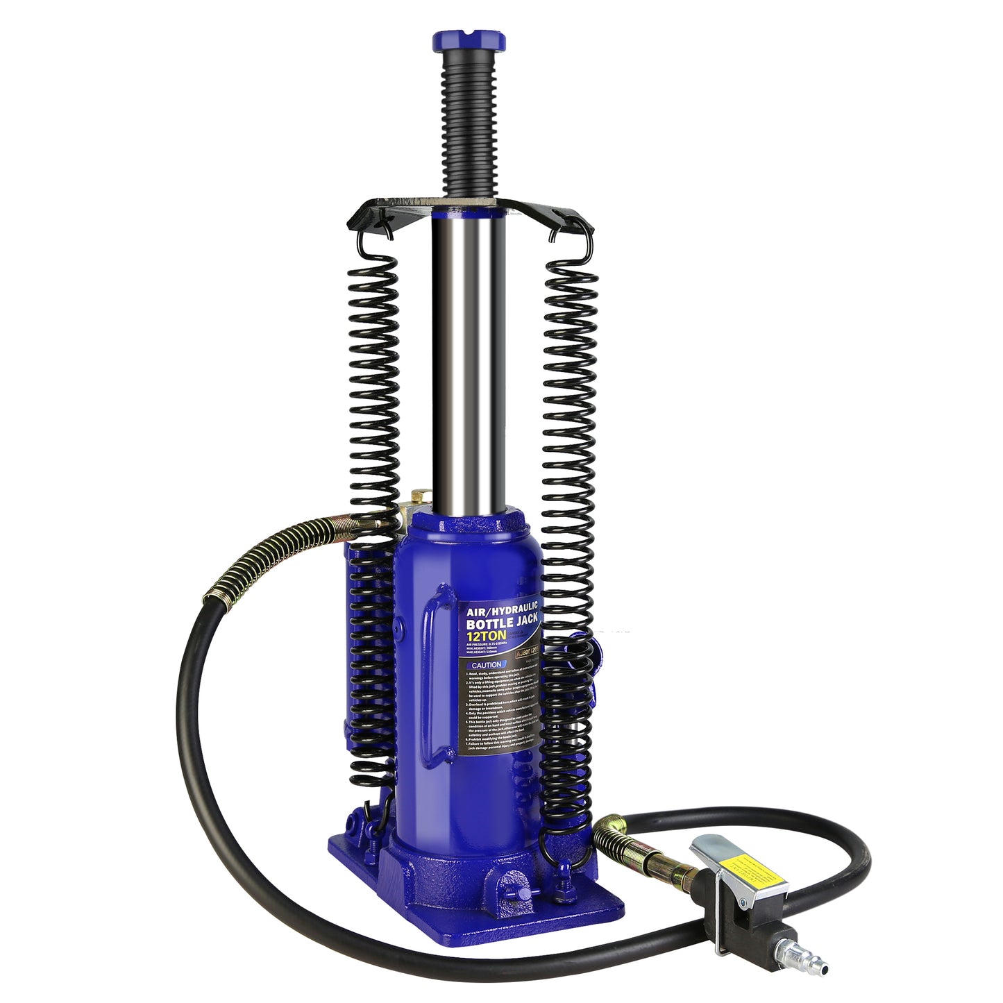 Pneumatic 12 Ton Air Hydraulic Bottle Jack with Manual Hand Pump