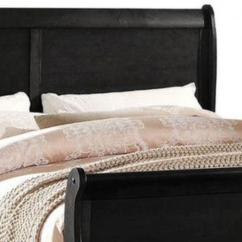 Louis Philippe Full Bed in Black 23737F