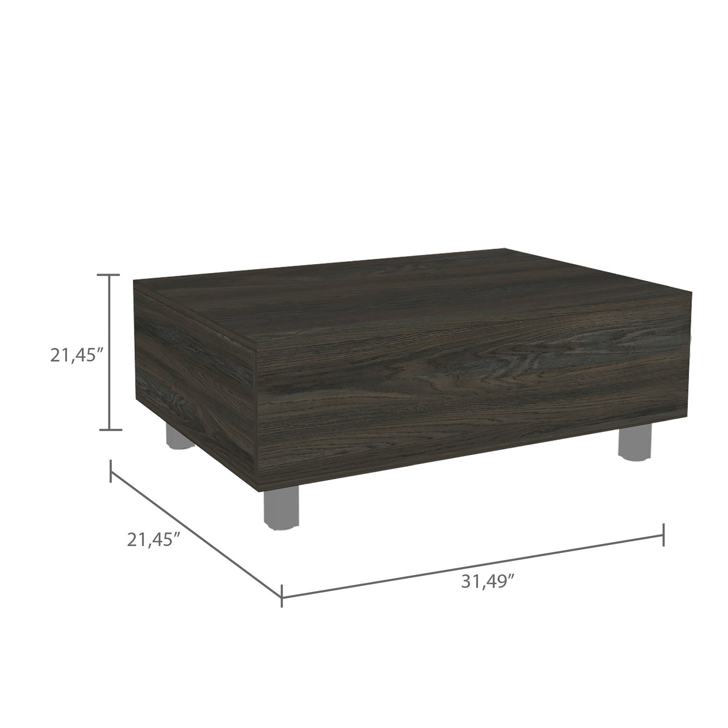 Tilton Lift Top Rectangle Coffee Table in Carbon Espresso