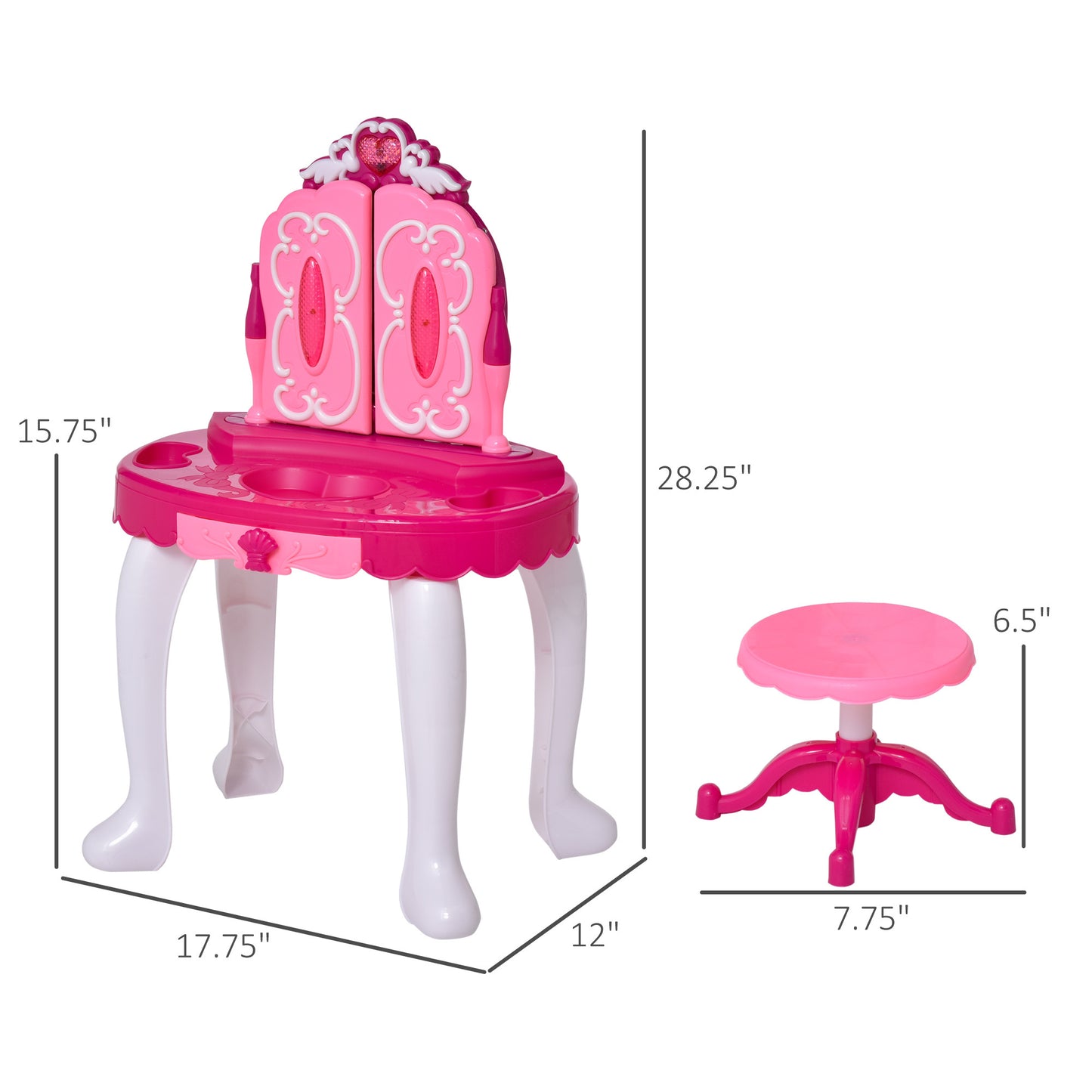 Magical Princess Vanity Set with Infrared Remote Control and Fashion Accessories