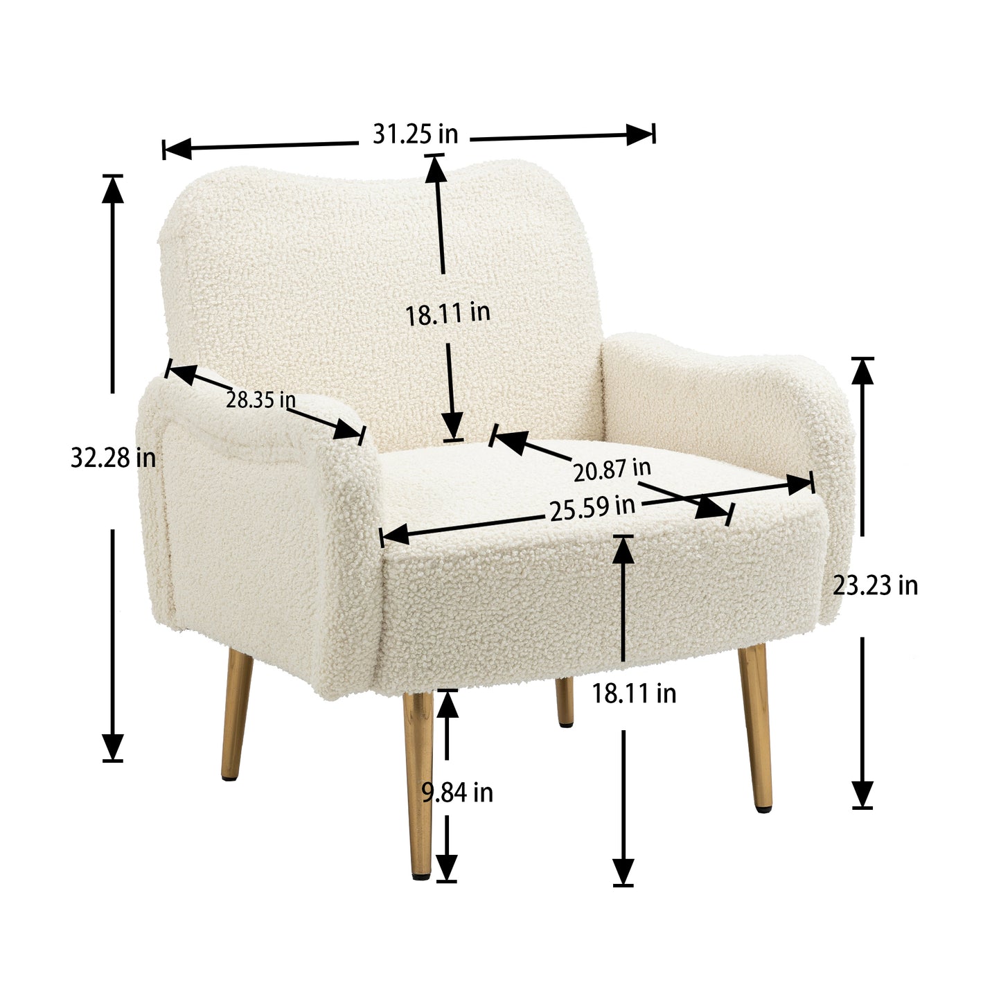 Velvet Chair , Accent  chair/ Living room lesiure chair with metal feet