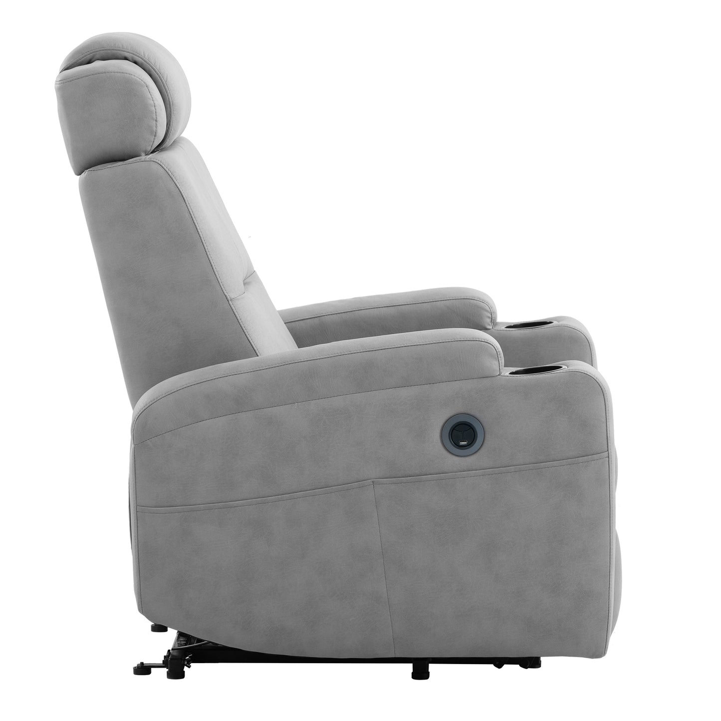 Comfortable Power Lift Recliner Chair for the Elderly with USB Charge Port (Light Gray)