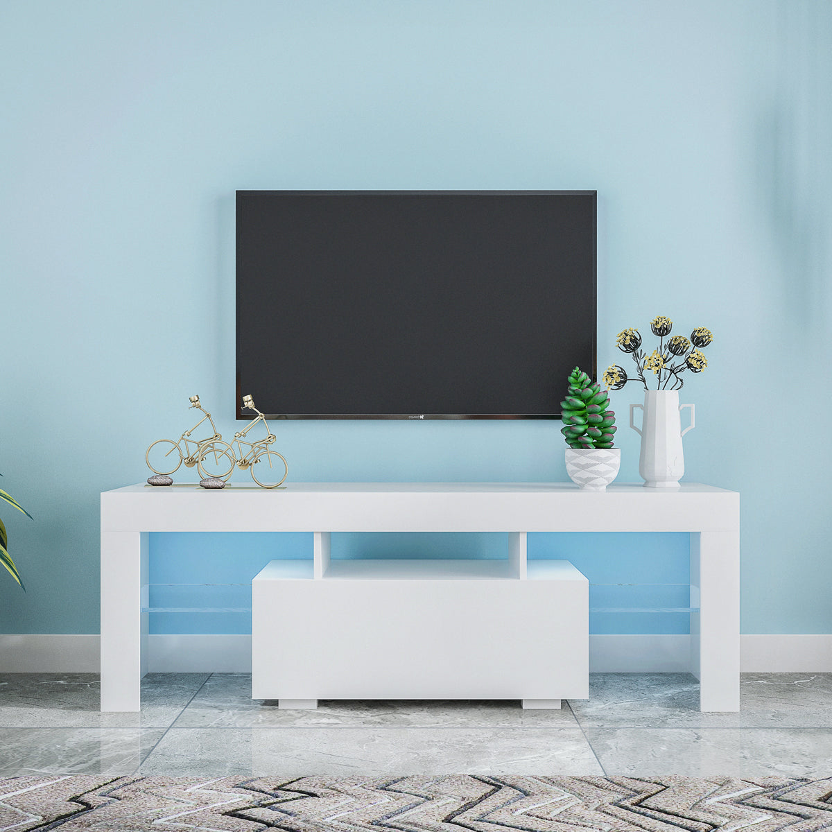 Modern LED Entertainment TV Stand with Elegant Design