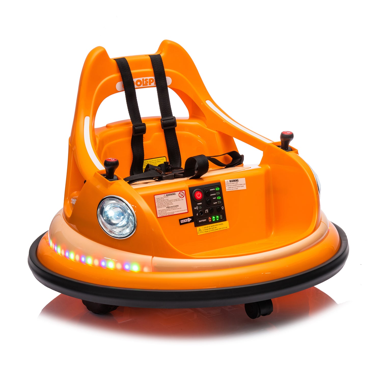 12V Ride-On Bumper Car for Kids with Remote Control and Safety Features