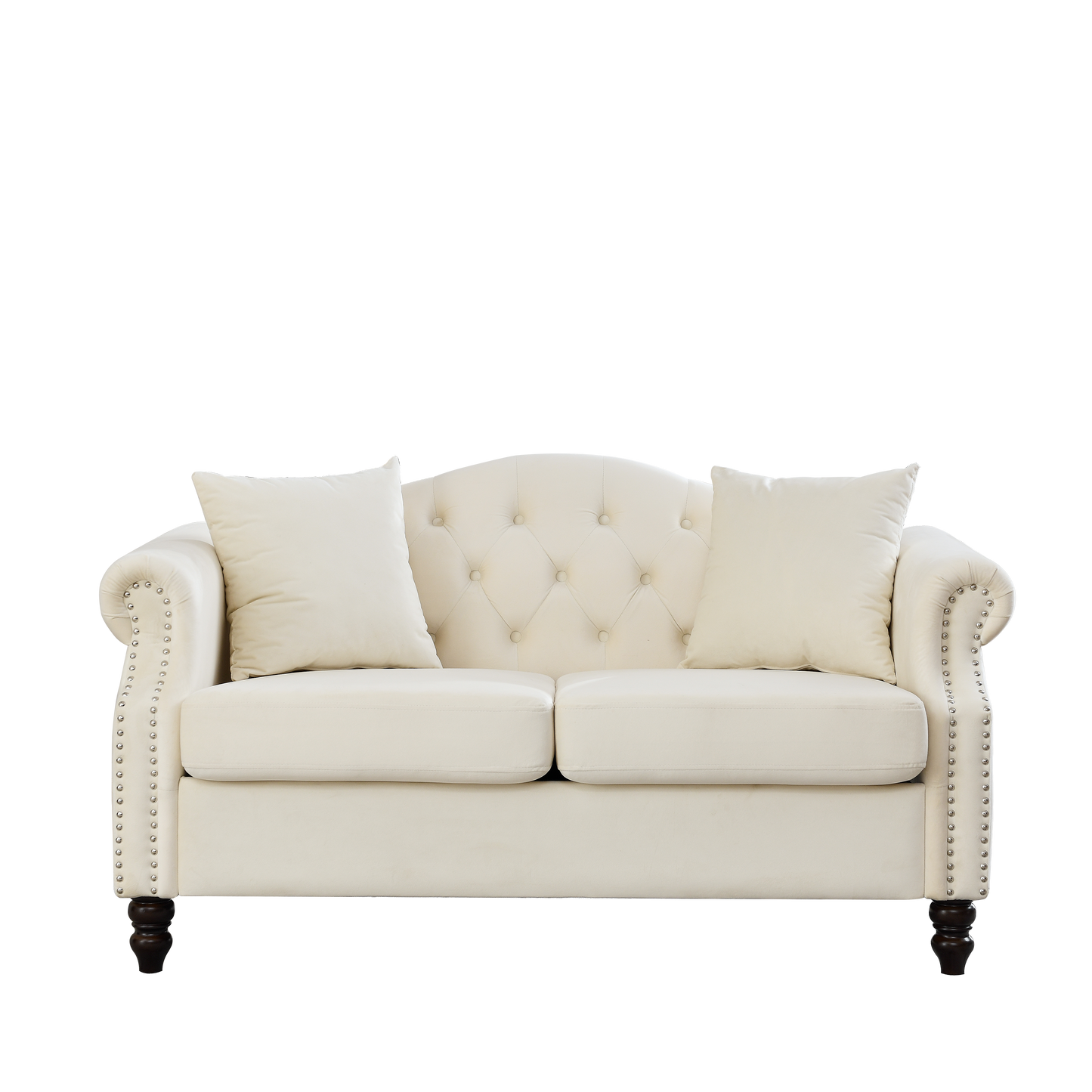 Beige Velvet 3-seater and 2-seater Combination Sofa