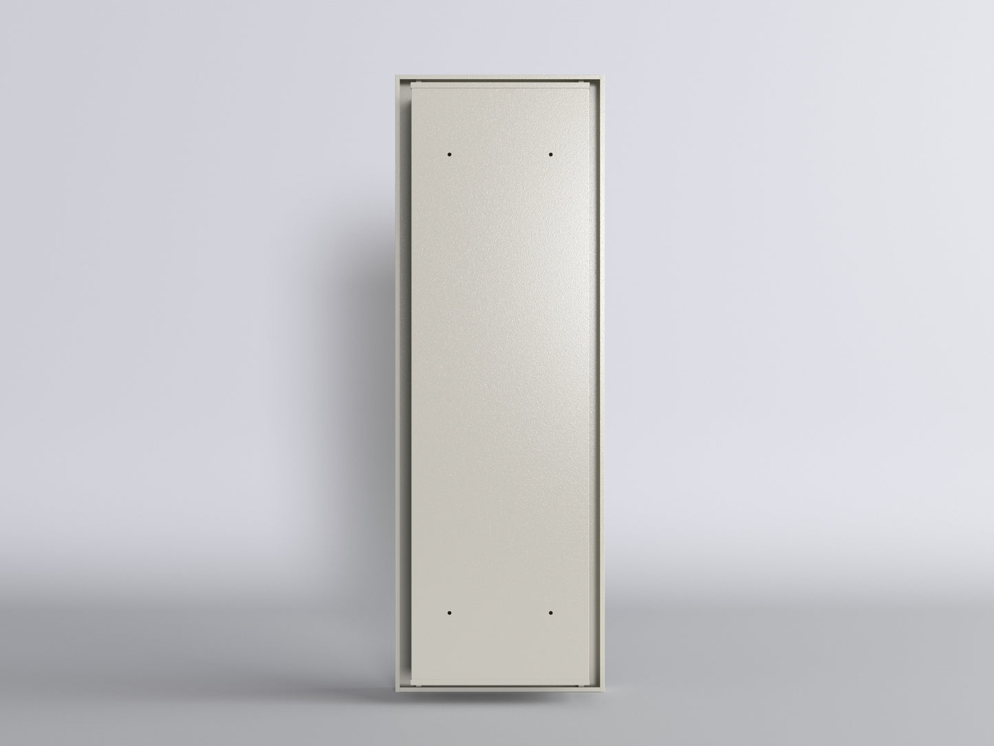 White Wall-Mounted Gun Safe with Digital Keypad and Hidden Storage