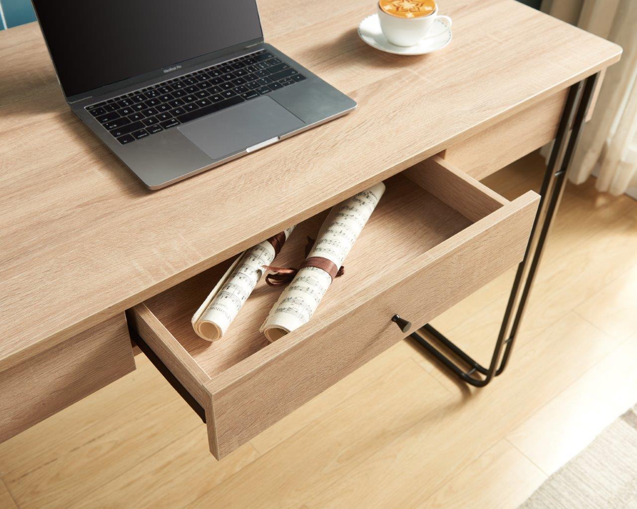 Rustic White & Black Writing Desk