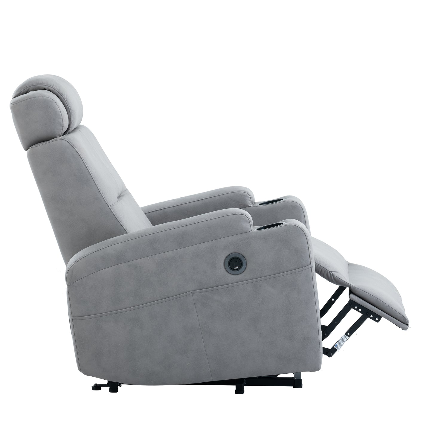 Comfortable Power Lift Recliner Chair for the Elderly with USB Charge Port (Light Gray)