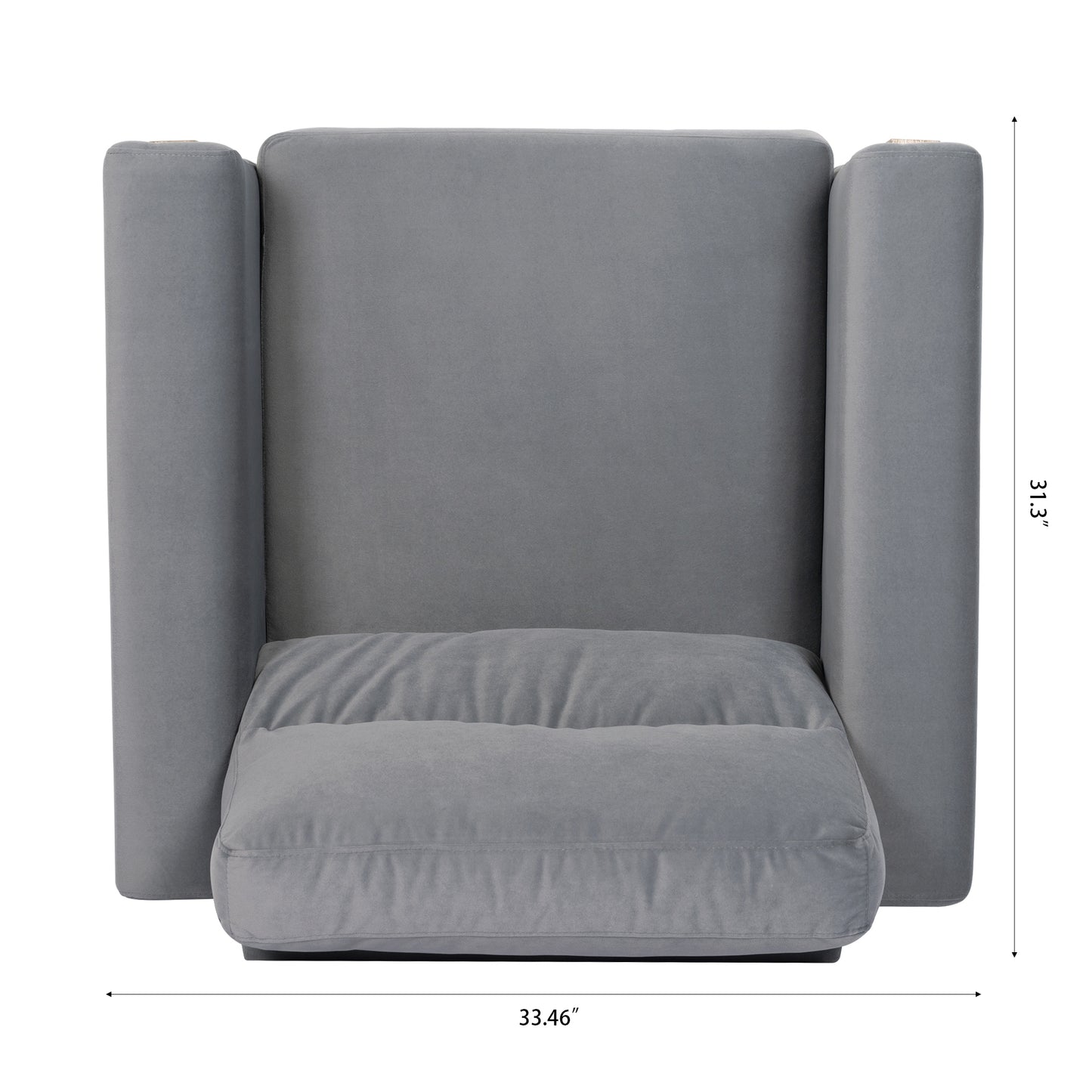 Elegant Gray 1-Seater Sofa for Small Living Spaces