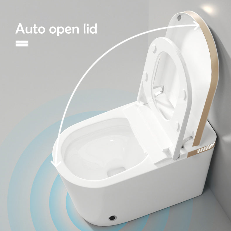 Luxury Smart Toilet with Auto Open/Close Lid, Auto Flush, Warm Water and Heated Seat, Modern Tankless Toilet with Remote Control