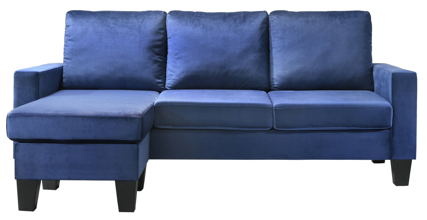 Jessica Navy Blue Sofa Chaise for Small Spaces