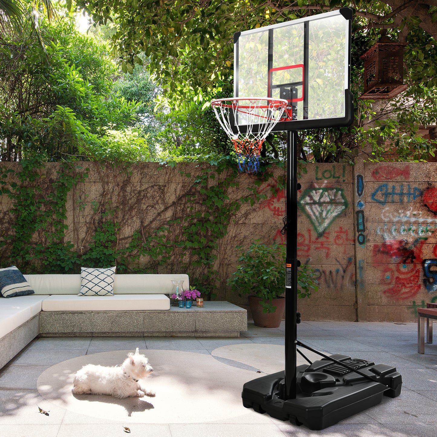 Portable Basketball Hoop Basketball System 6.6-10ft Height Adjustment for Youth Adults LED Basketball Hoop Lights, Colorful lights, Waterproof，Super Bright to Play at Night Outdoors,Good Gift for Kids