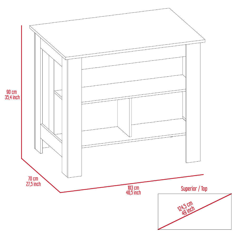 Brookvale 8-Shelf 2-Door 2-piece Kitchen Set, Kitchen Island and Pantry Cabinet Dark Brown