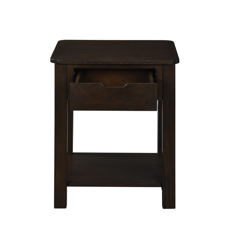 Flora 2 Piece Sleek Dark Brown MDF Lift Top Coffee and End Table Set