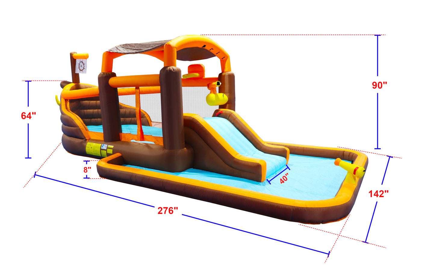 Cruise Ship Themed Inflatable Water Park Playground