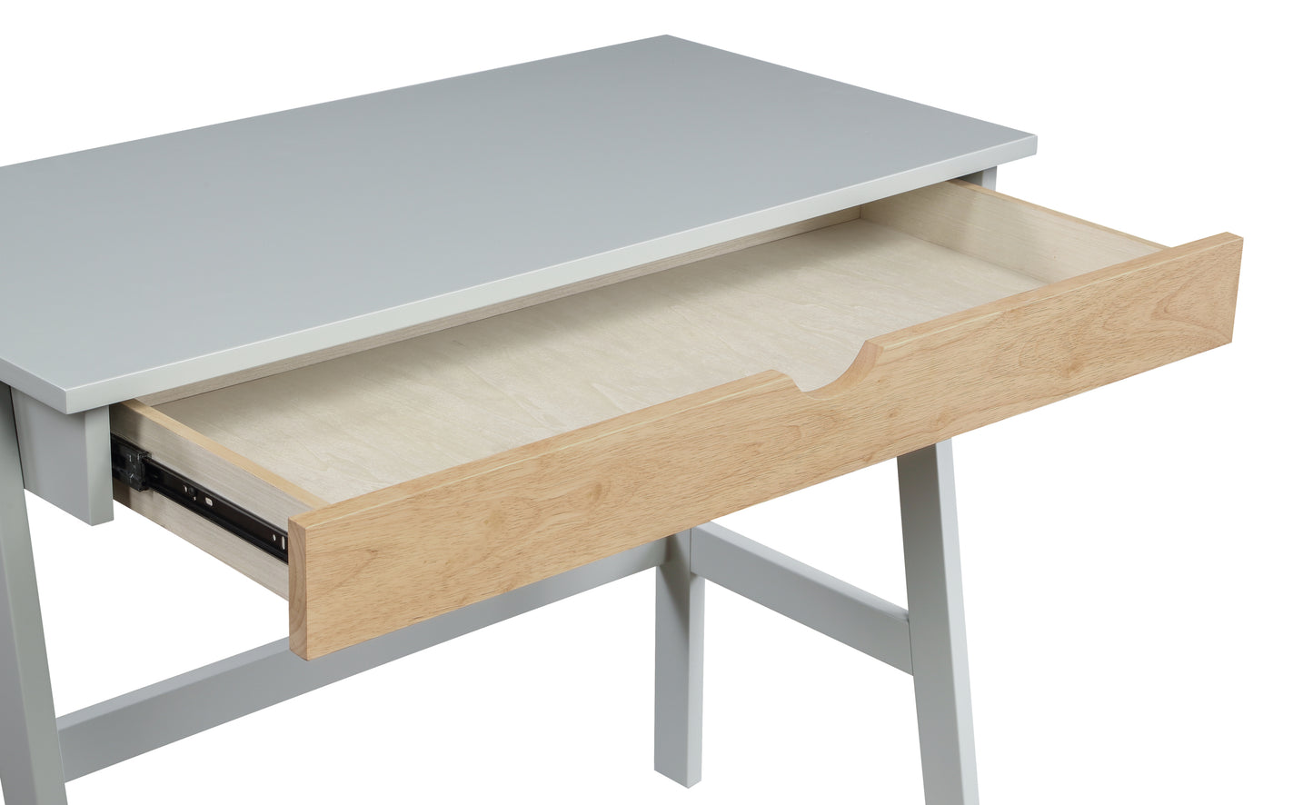 Hilton Writing Desk in Gray/Natural Finish