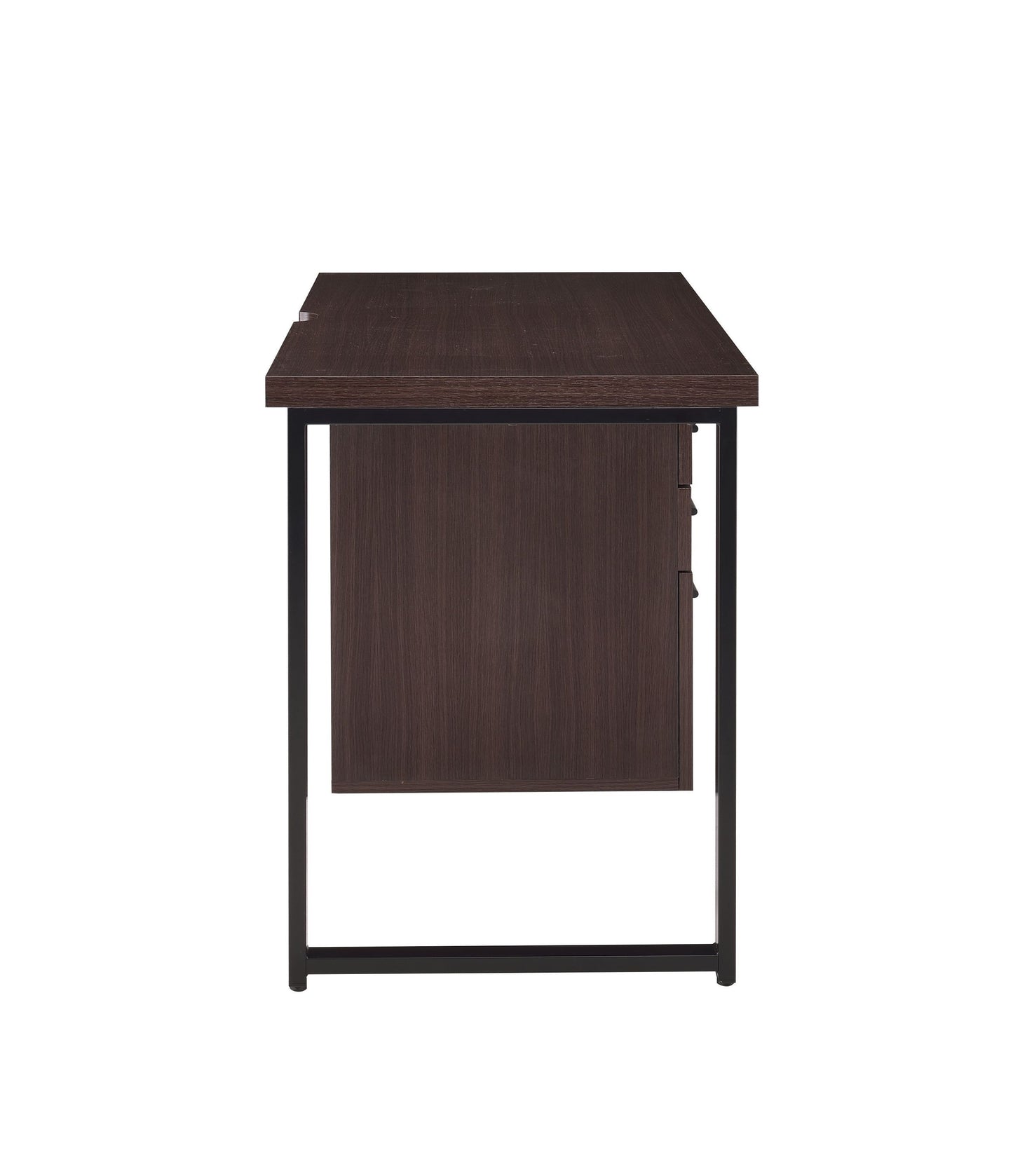 Coy Dark Oak Office Desk with Integrated File Storage