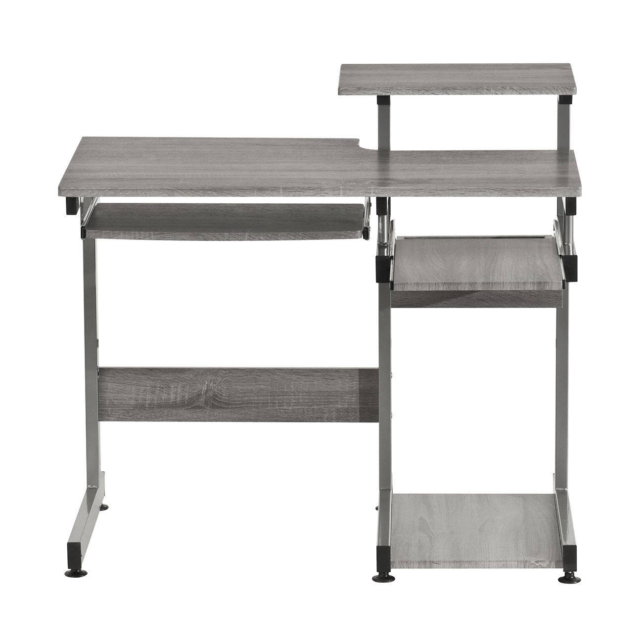 Techni Mobili Grey Computer Workstation Desk