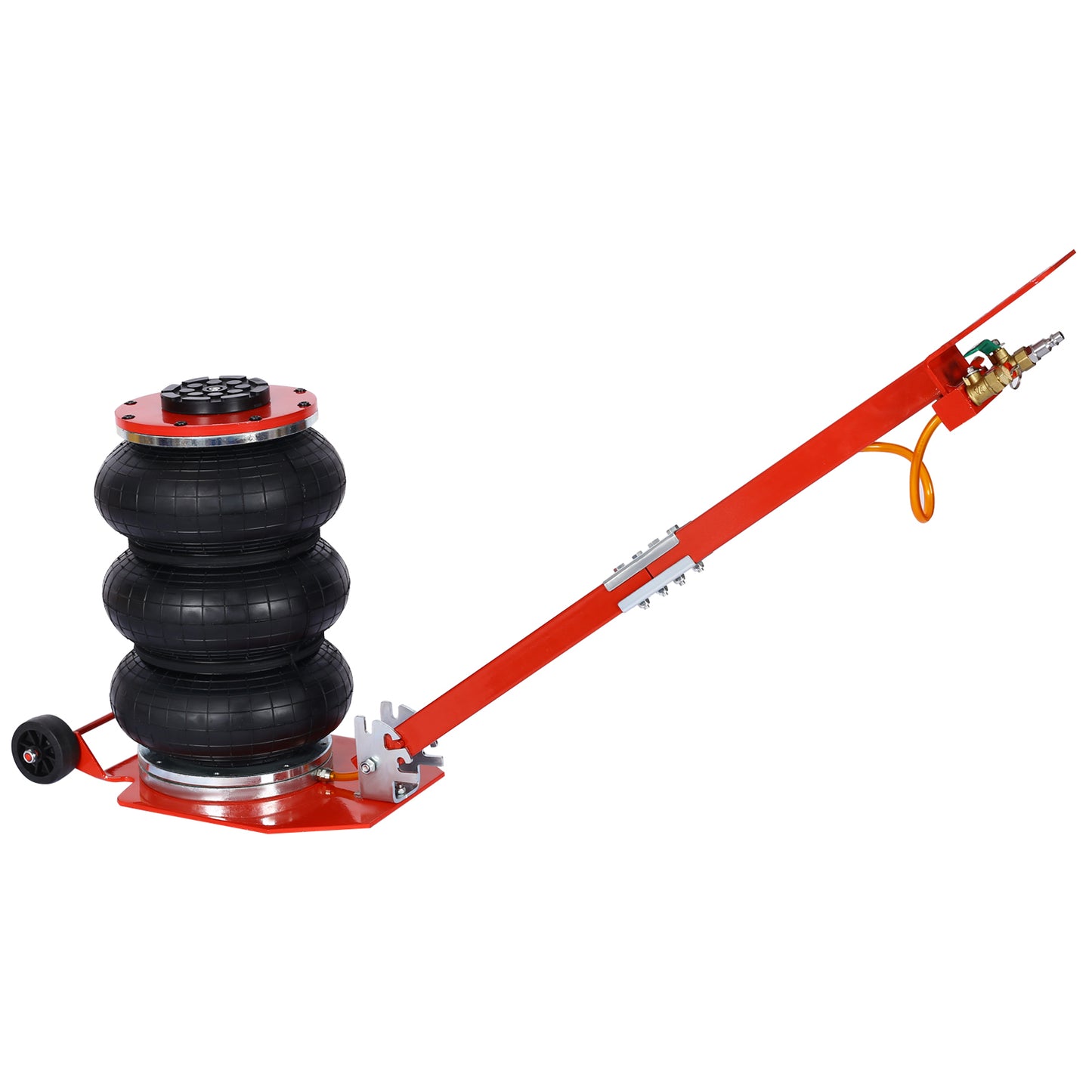 3T Triple Bag Air Jack ,Pneumatic Jack 3 bag ,lifting 16in capacity  6600lbs,easy-collapsing Terrain,Red color