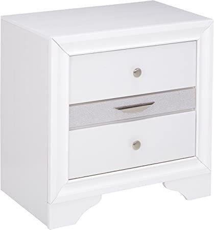 Naima Nightstand in White 25773