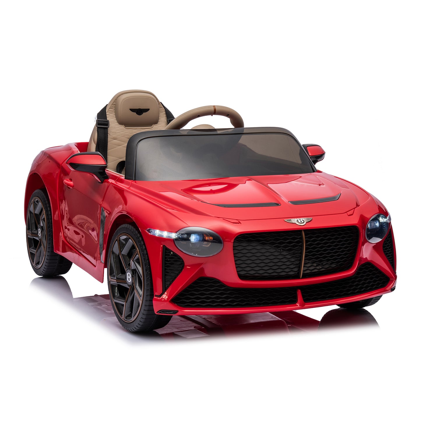 12V Battery Powered Ride On Car for Kids, Licensed Bentley Bacalar, Remote Control Toy Vehicle with Music Player, LED Light, 2 Driving Modes