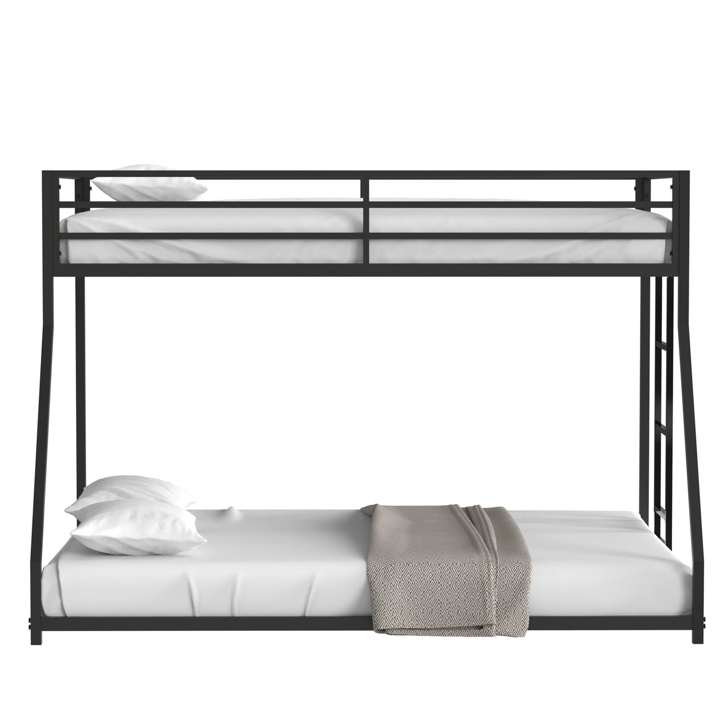 Adam Twin Over Full Metal Bunk, Black