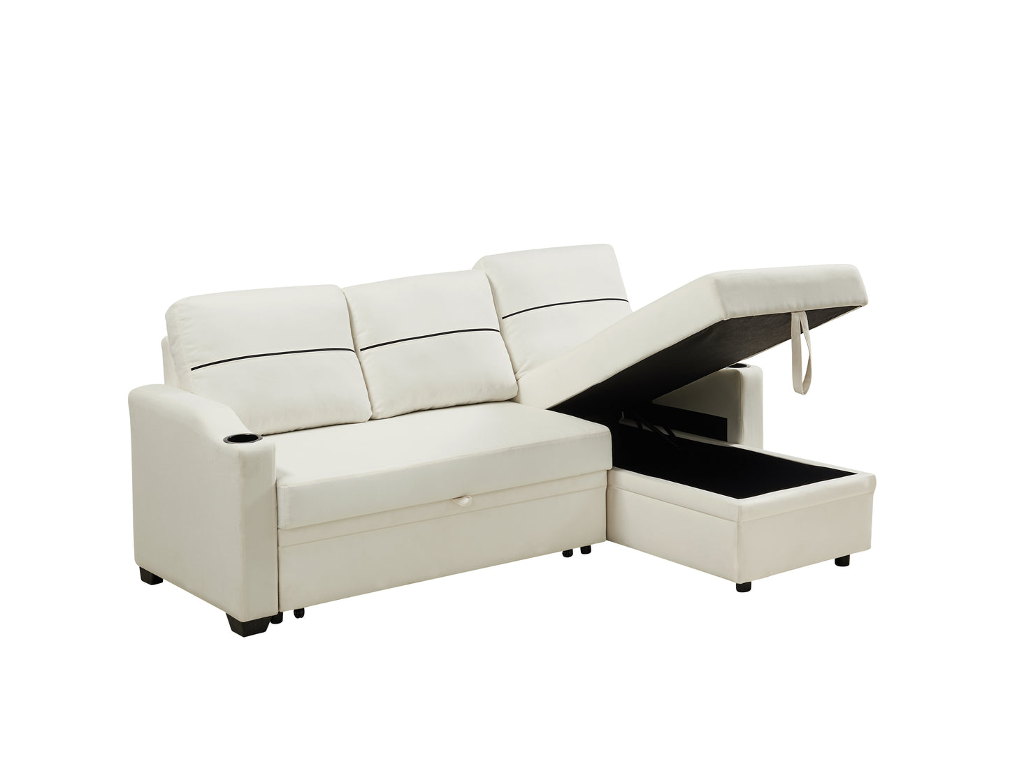 9191 Beige broaching storage sofa