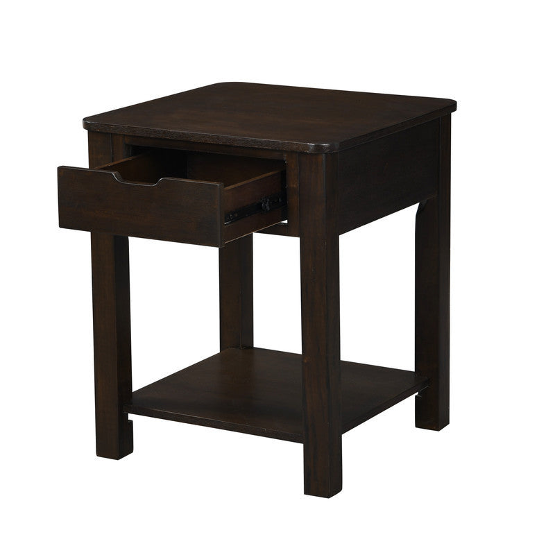 Flora 2 Piece Sleek Dark Brown MDF Lift Top Coffee and End Table Set