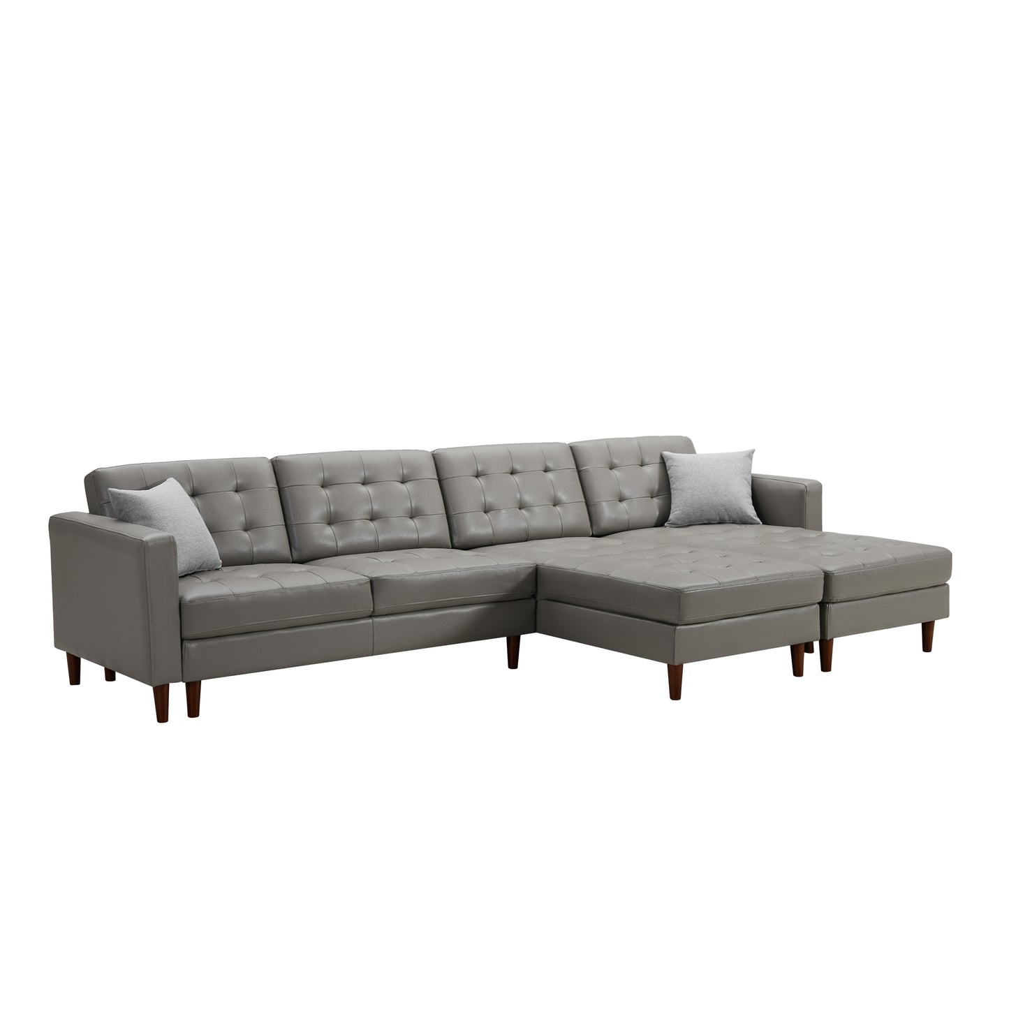 Dark Grey U-shaped sofa  Tech PU Leather