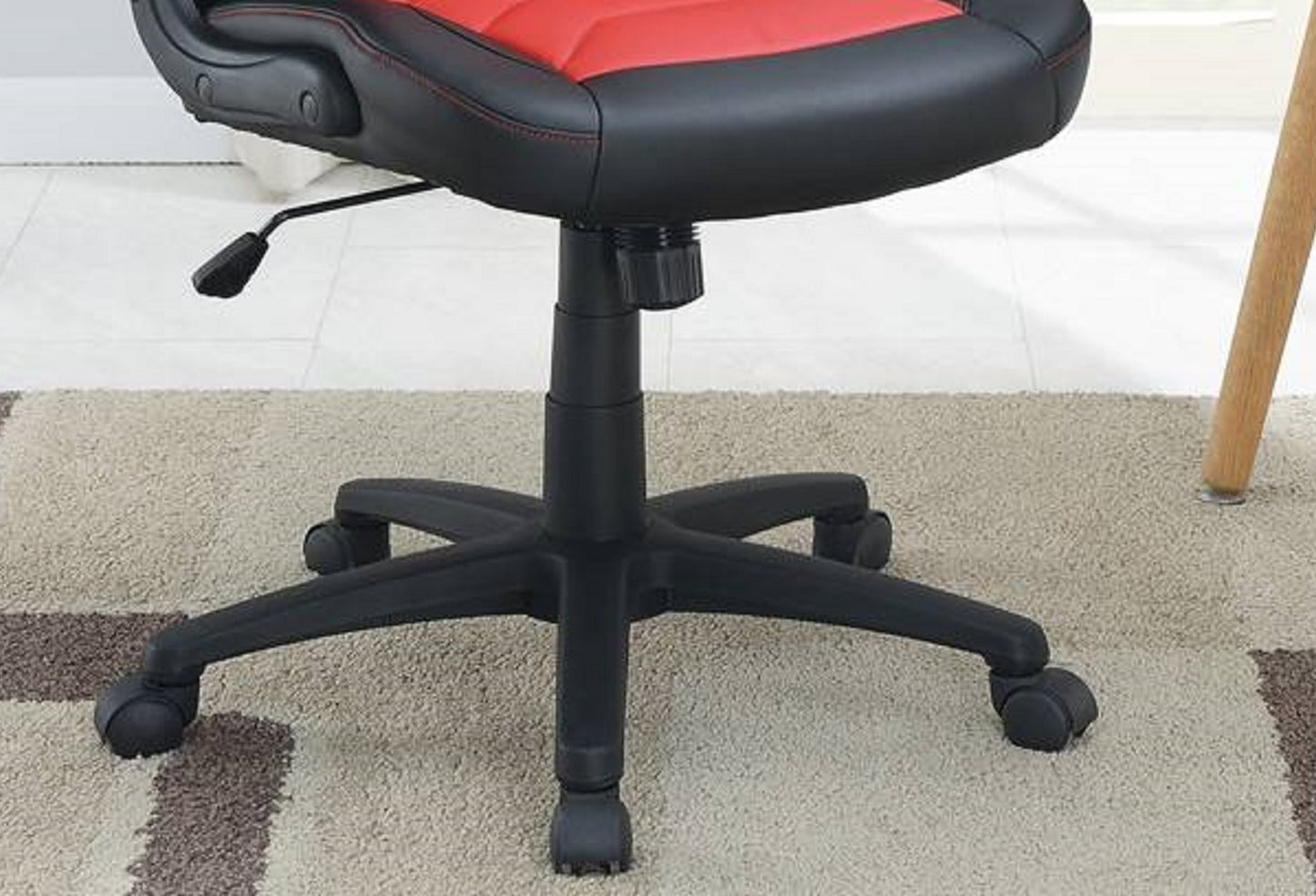 Office Chair Upholstered 1pc Comfort Chair Relax Gaming Office Chair Work Black And Red Color