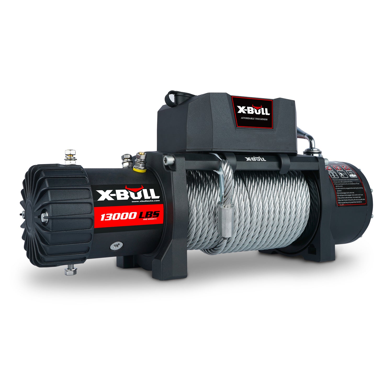 X-BULL Electric Winch 13000 LBS Steel Cable Wireless Remote Crystal Film - Heavy-Duty Off-Road Winch With Wireless Remote Control