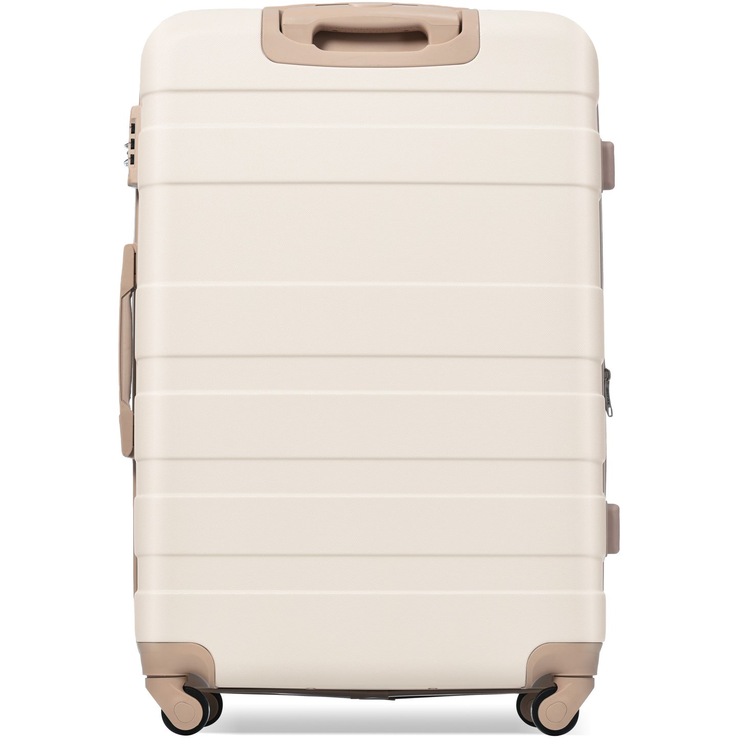 Luggage Sets New Model Expandable ABS Hardshell 3pcs Clearance Luggage Hardside Lightweight Durable Suitcase sets Spinner Wheels Suitcase with TSA Lock 20''24''28''( Ivory and Golden)