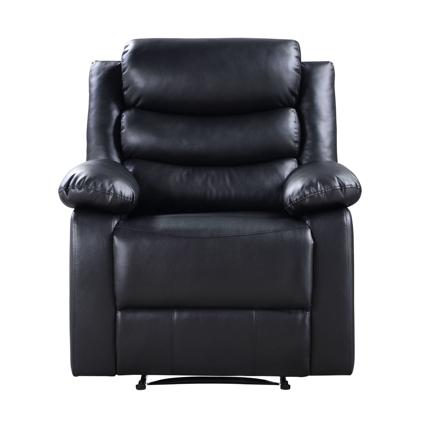 Eilbra Power Recliner in Smooth Faux Leather - Black, Adjustable Seating