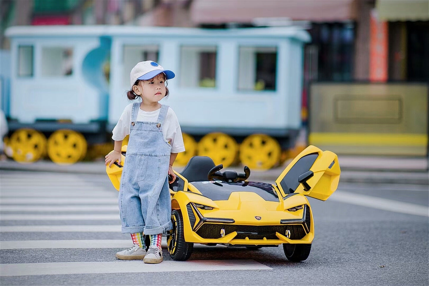 Electric Ride-On Car with Remote Control for Kids 3-6 Years