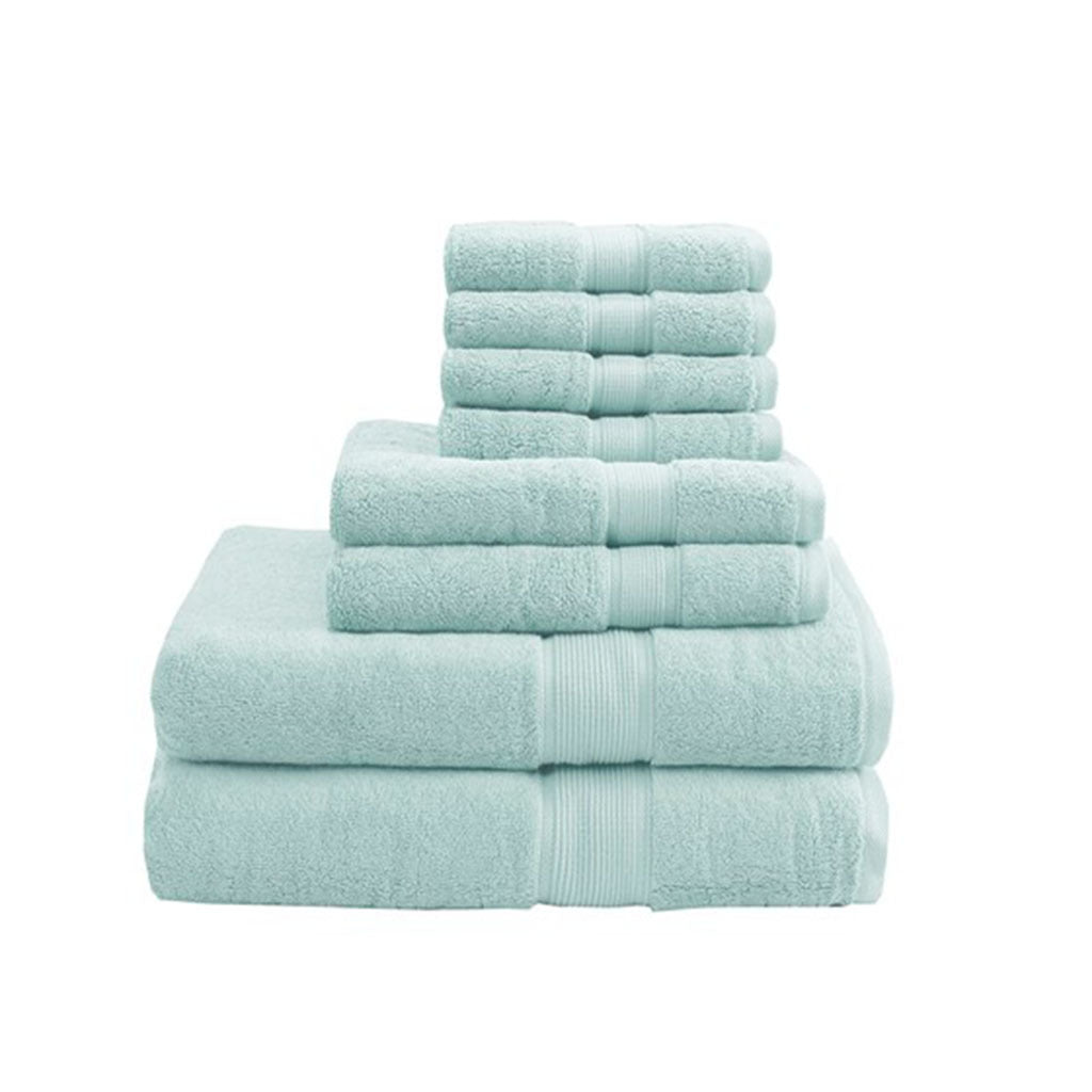 Luxury Silvadur 8-Piece Anti-Microbial Cotton Towel Set