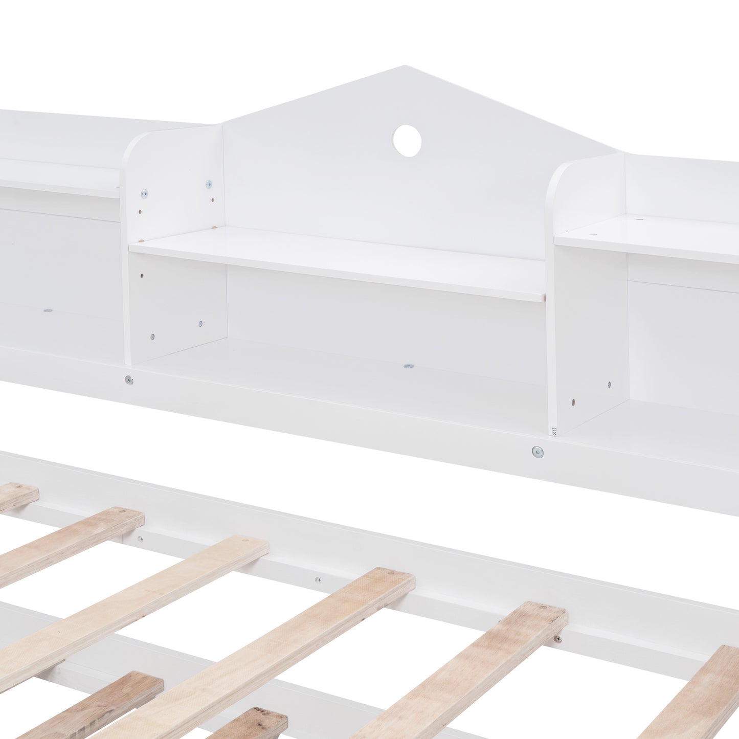 Twin XL Wooden Daybed with 2 Twin Trundles and Storage Shelf, Daybed with USB Charging Ports, No Box-spring Needed, White