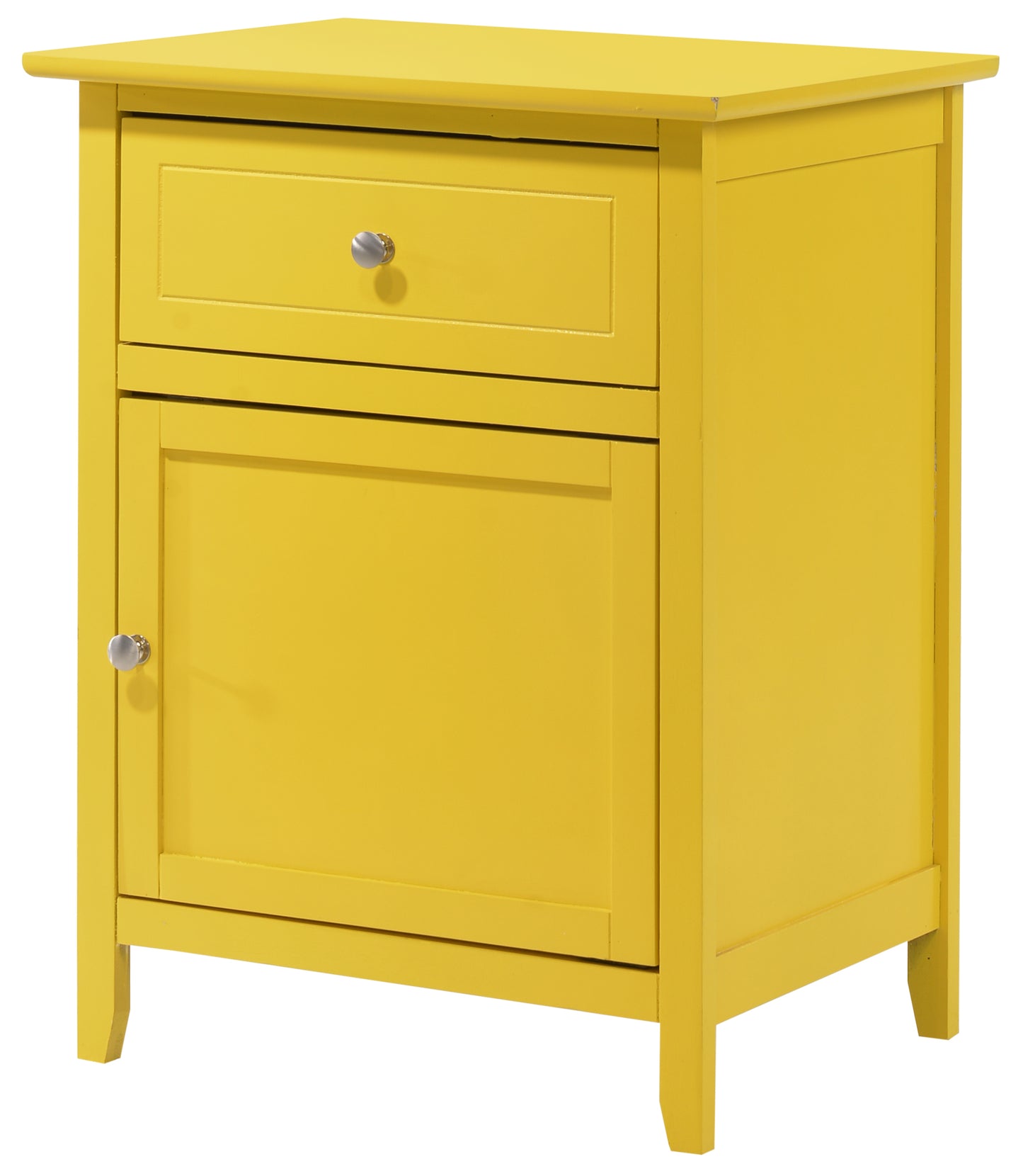 Izzy G1402-N 1 Drawer /1 Door Nightstand , Yellow