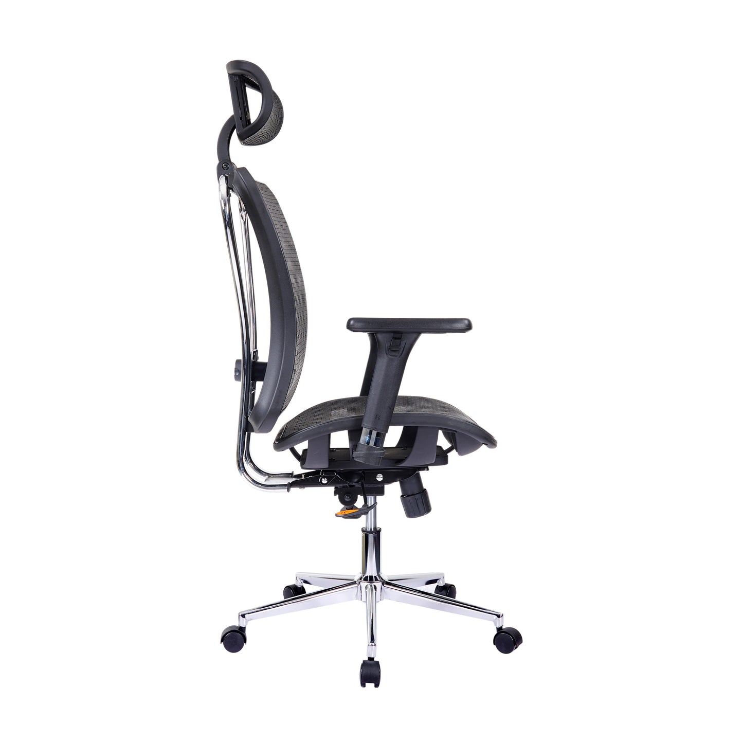 High Back Executive Mesh Office Chair with Arms, Headrest and Lumbar Support , Black