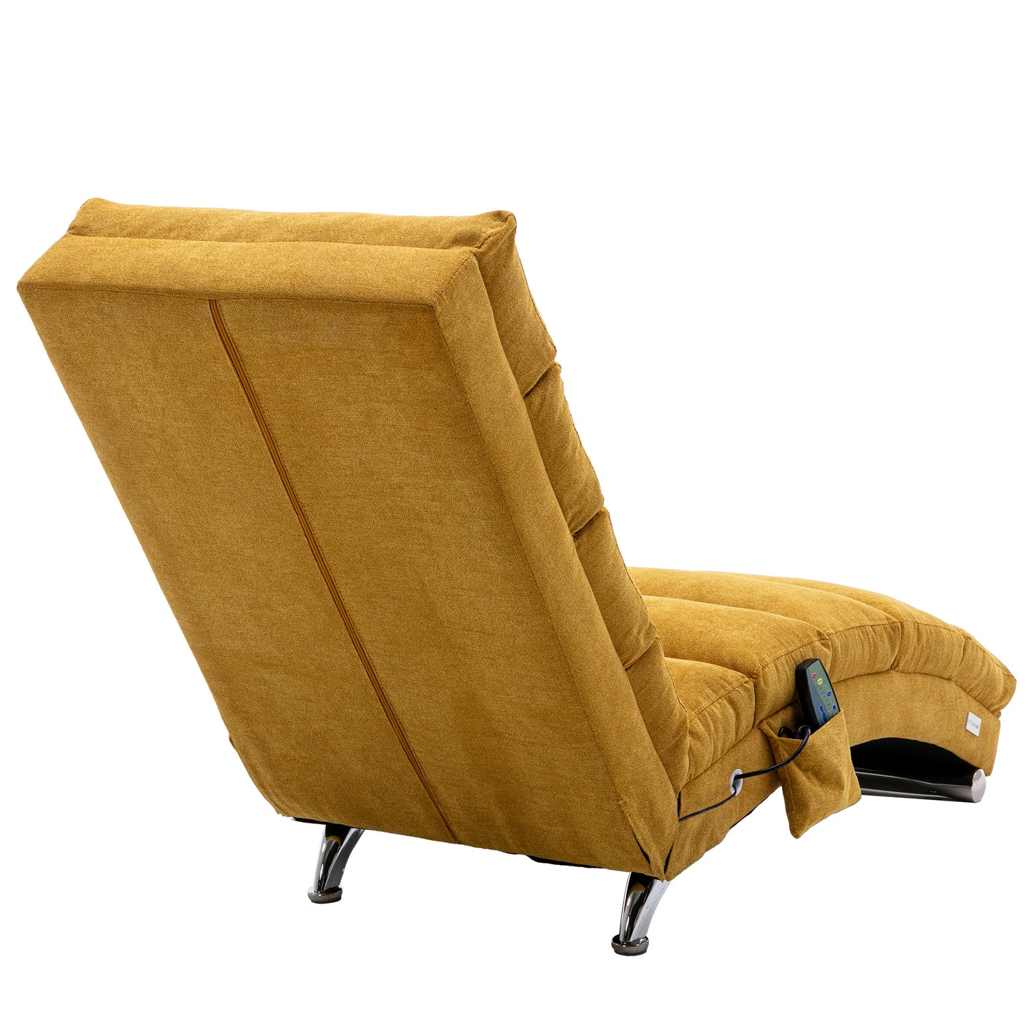 Linen Chaise Lounge Indoor Chair, Modern Long Lounger for Office or Living Room