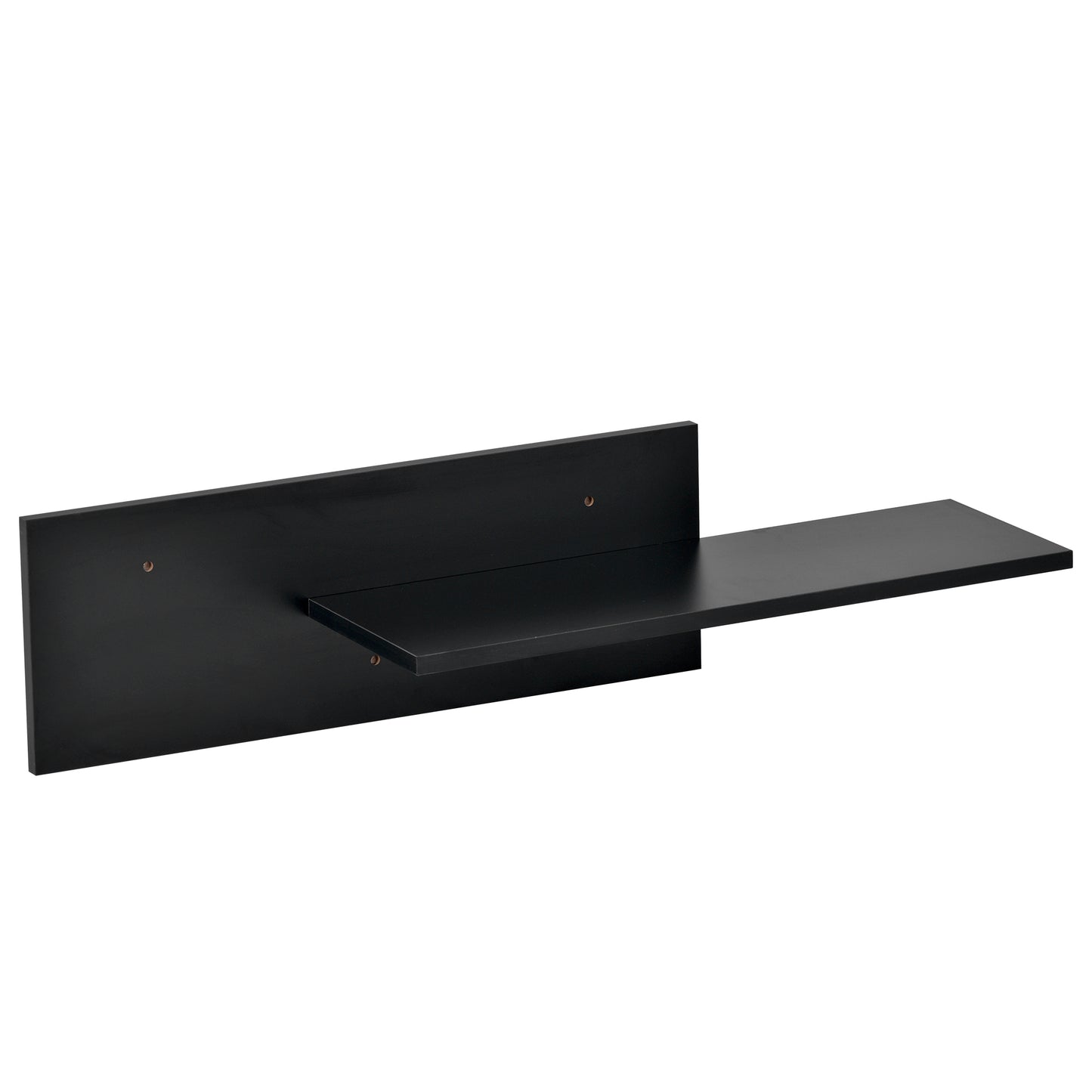 Modern Black Wall Mount Floating TV Stand with LED Lights and Media Storage